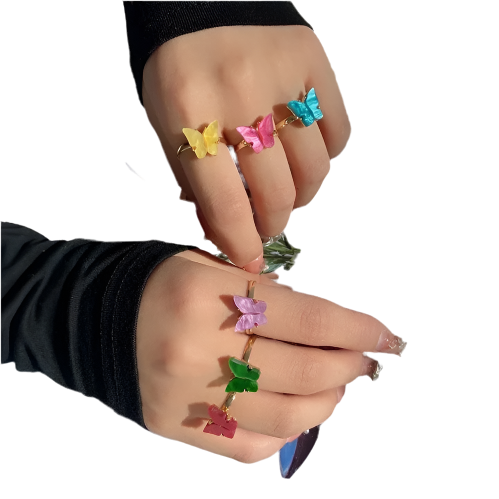 Cute butterfly rings