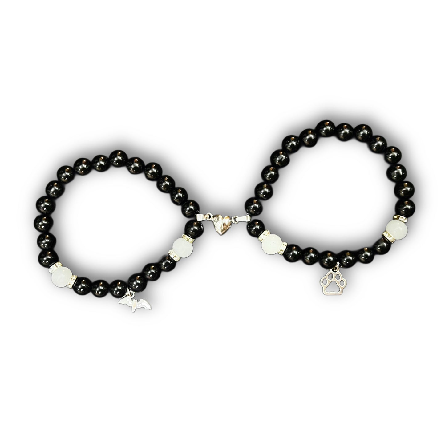 New Batman and cat women black stone bracelets