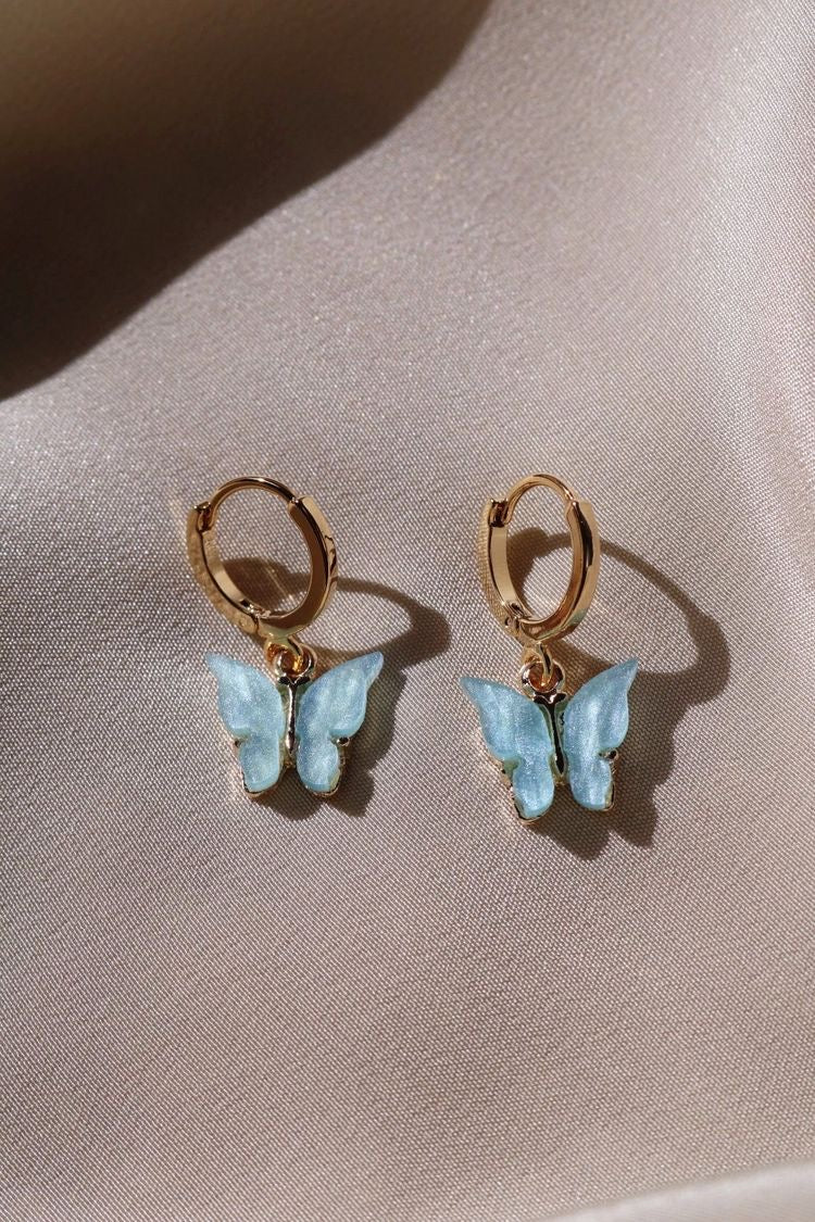 Butterfly Earrings/ Huggies These beautiful acrylic butterfly huggies/earrings