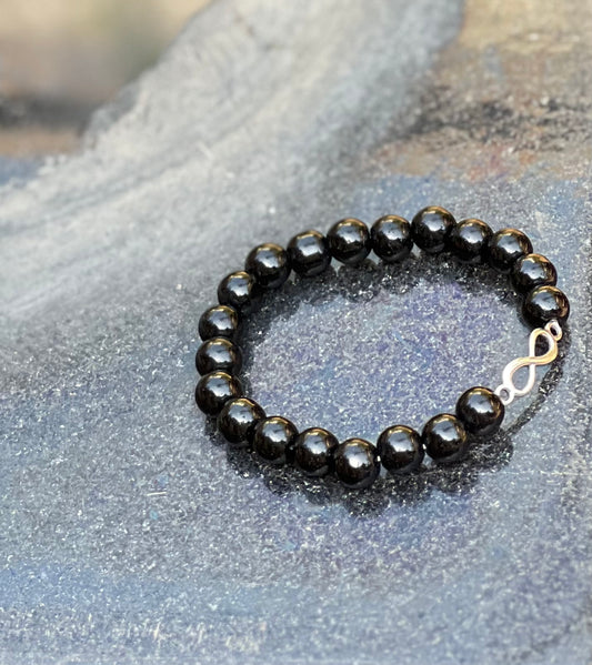 Black infinity bracelet