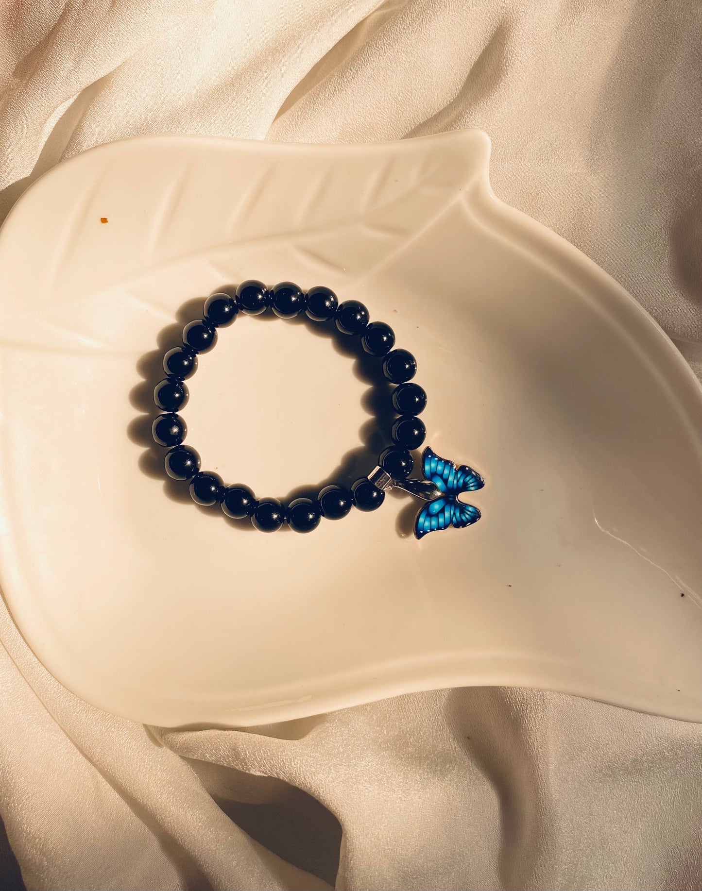 Blue butterfly stone bracelet