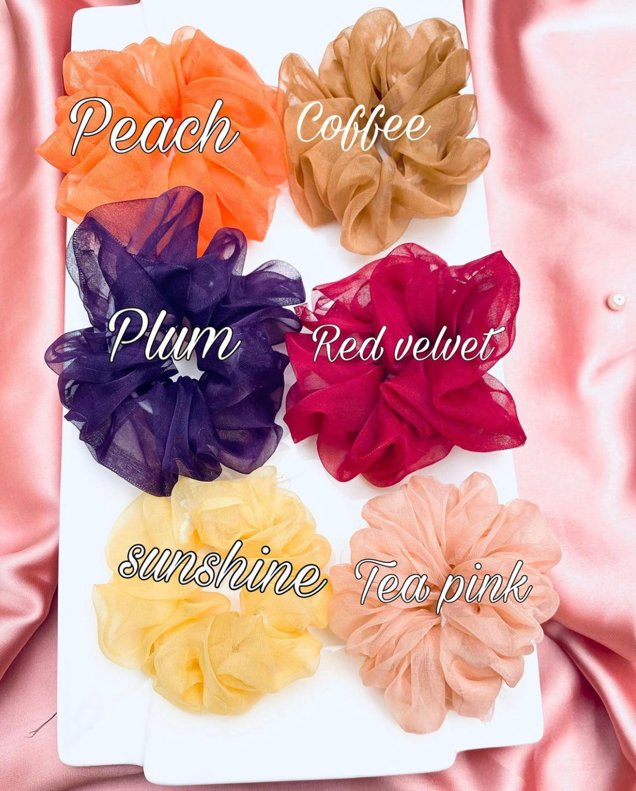 Organza scrunches deal of 6
