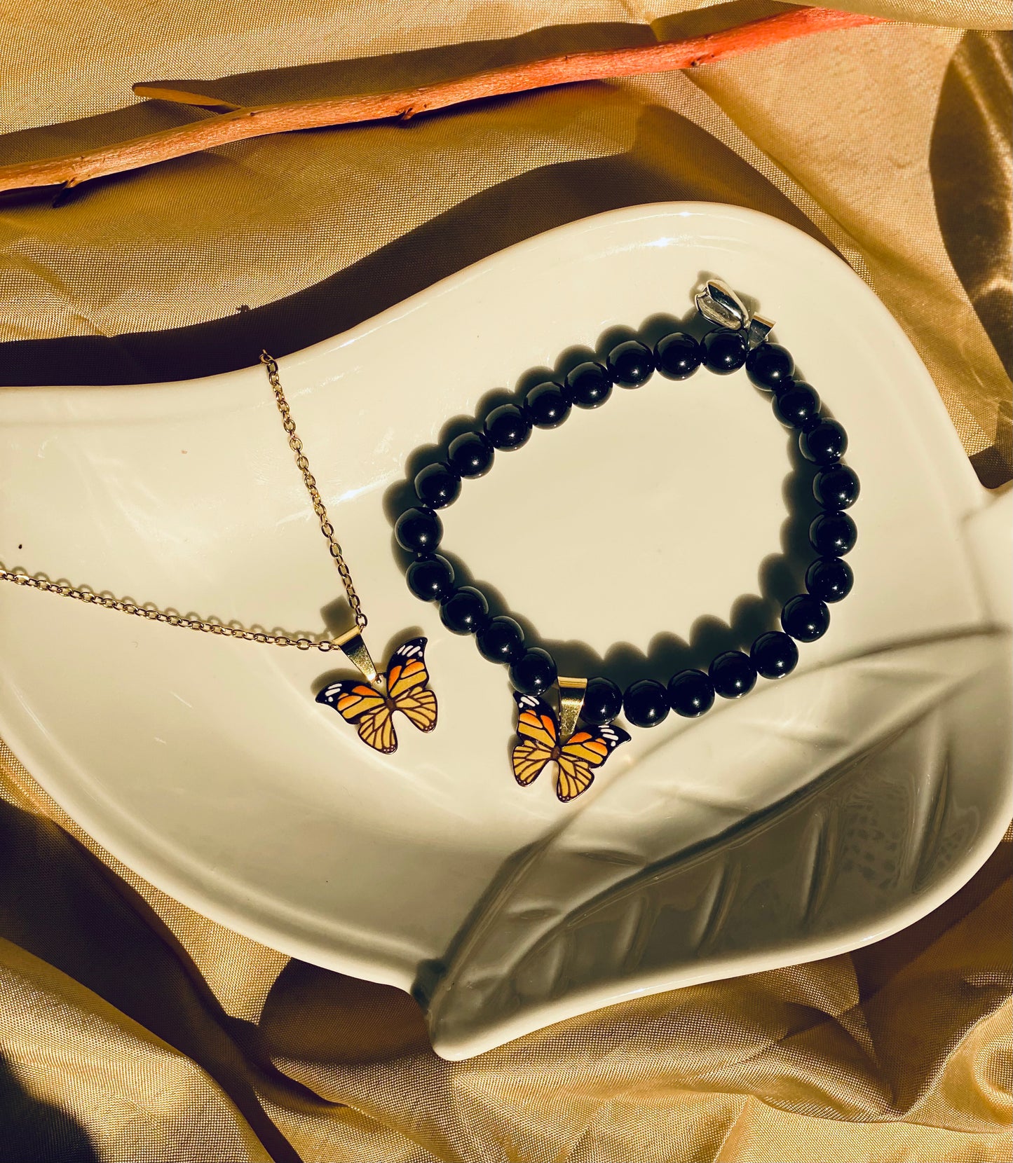 Honey butterfly bracelet