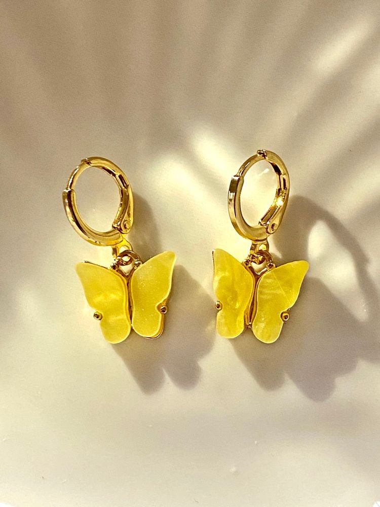 Butterfly Earrings/ Huggies These beautiful acrylic butterfly huggies/earrings