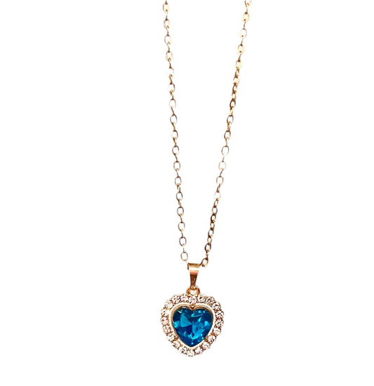Blue heart necklace