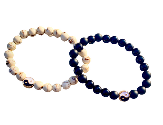 Yin / yang bracelets