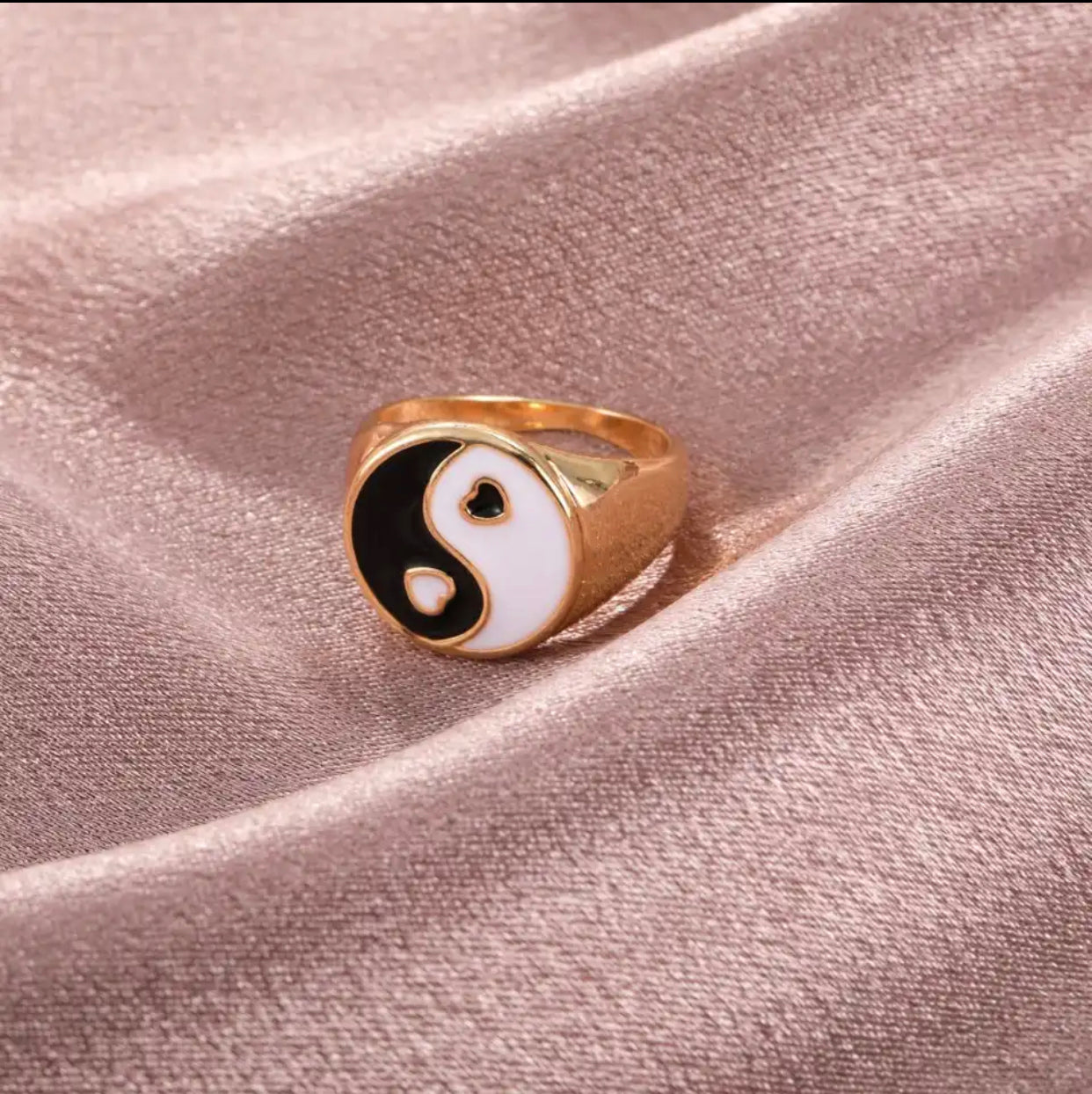 Heart yin yang Ring