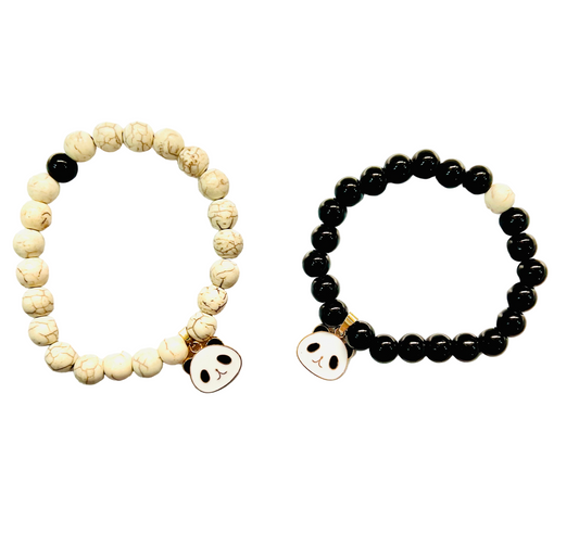 Panda pair bracelets