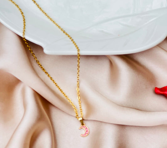 Pink moon pendant