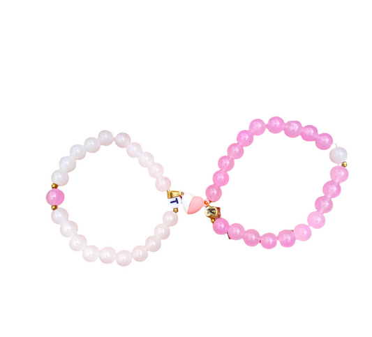 Magical Magnet bracelets pink /white