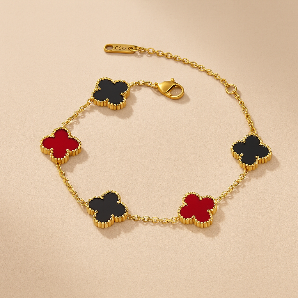 Clover chram bracelet