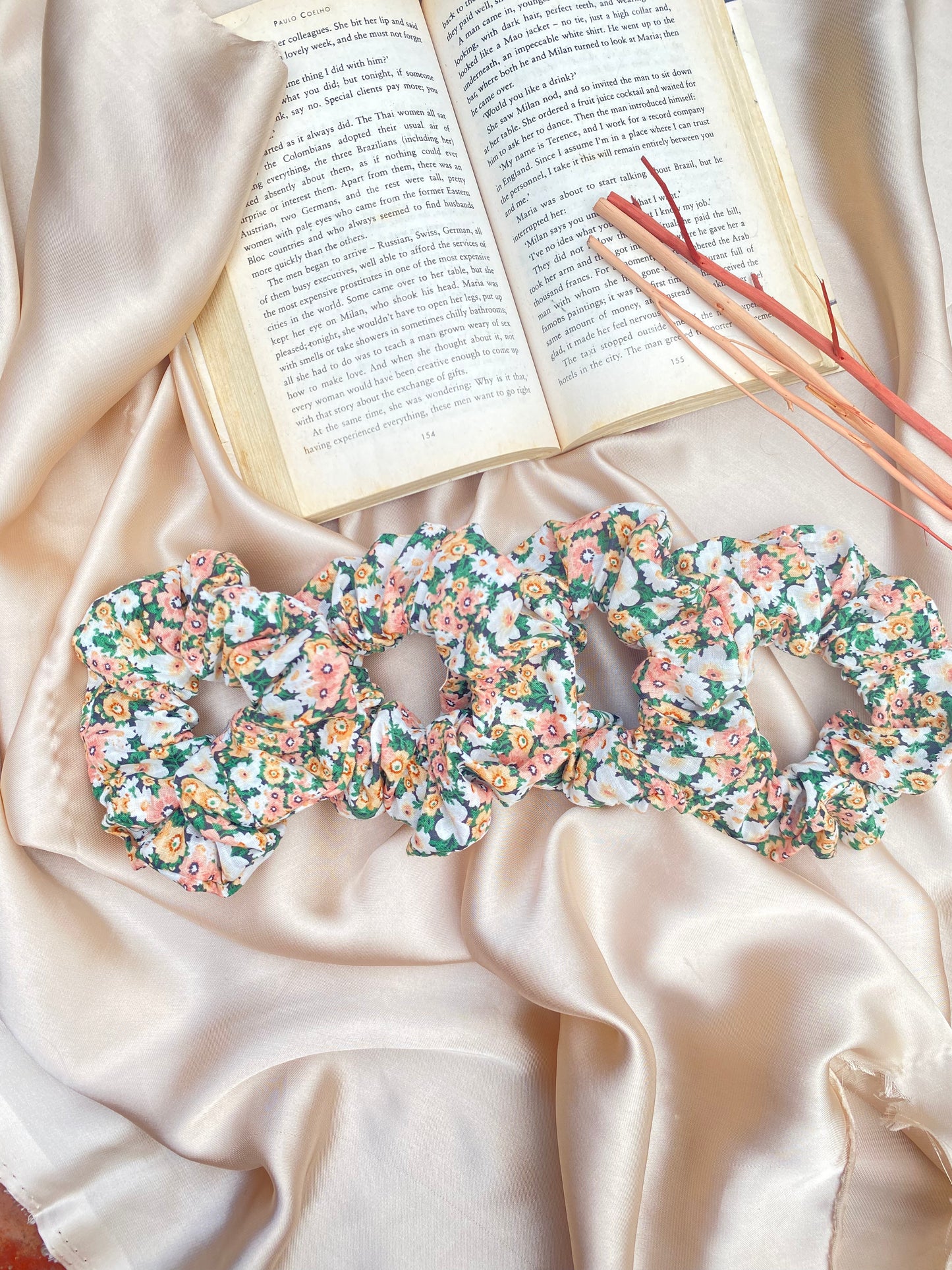 Cute printed scrunchies