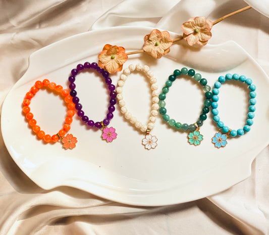 Lotus flower bracelets in different colours