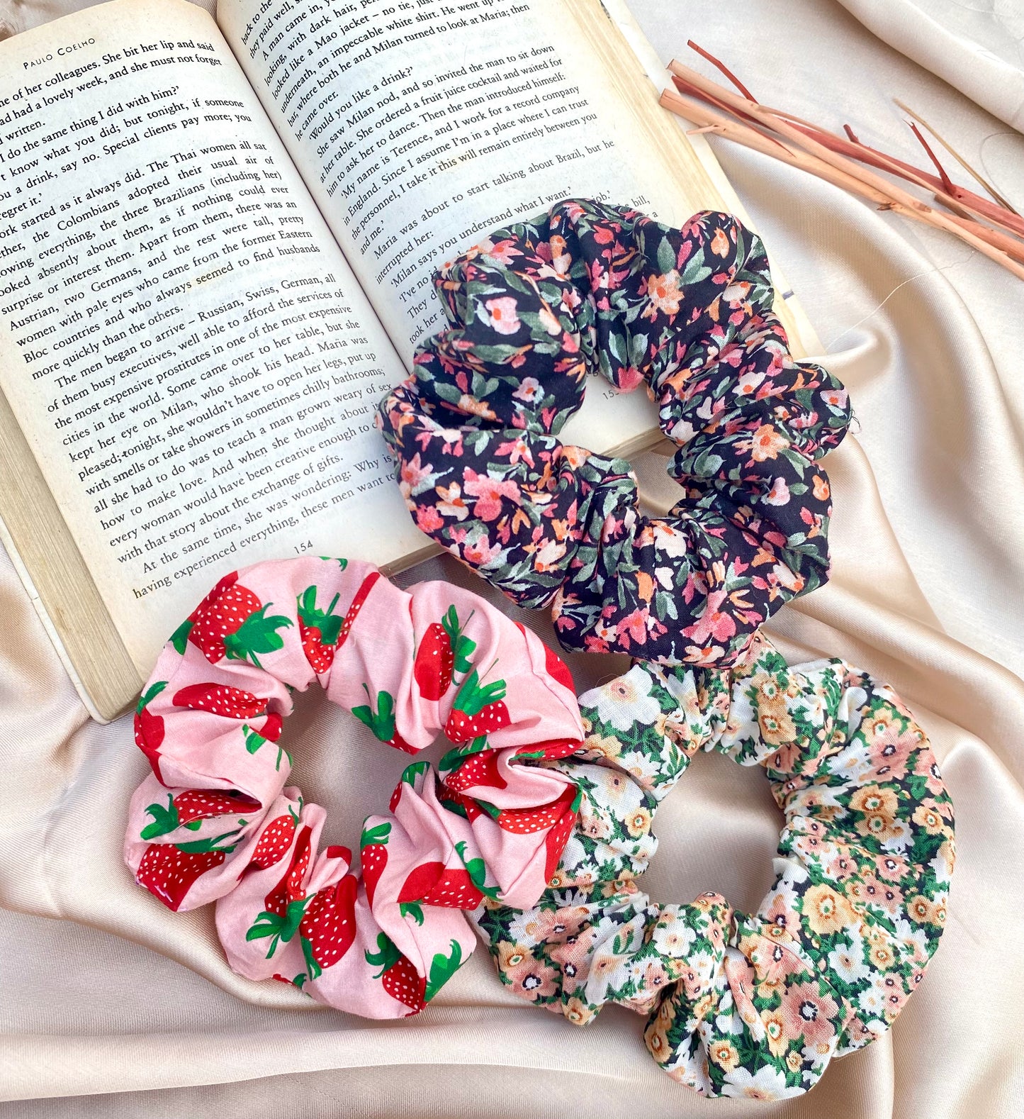 Cute printed scrunchies