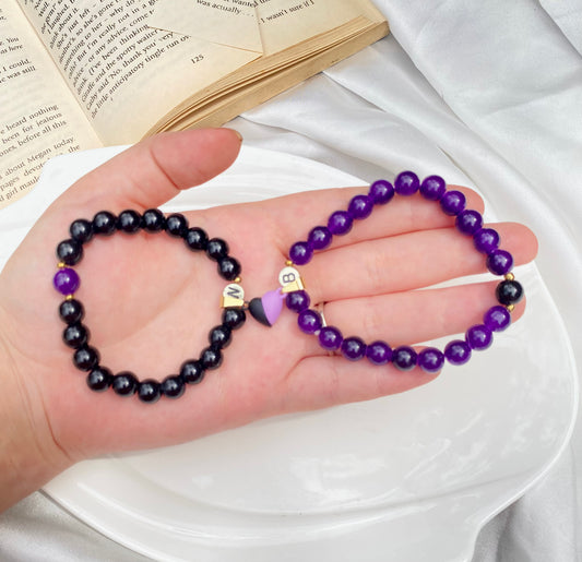Magical magnet bracelet purple /black