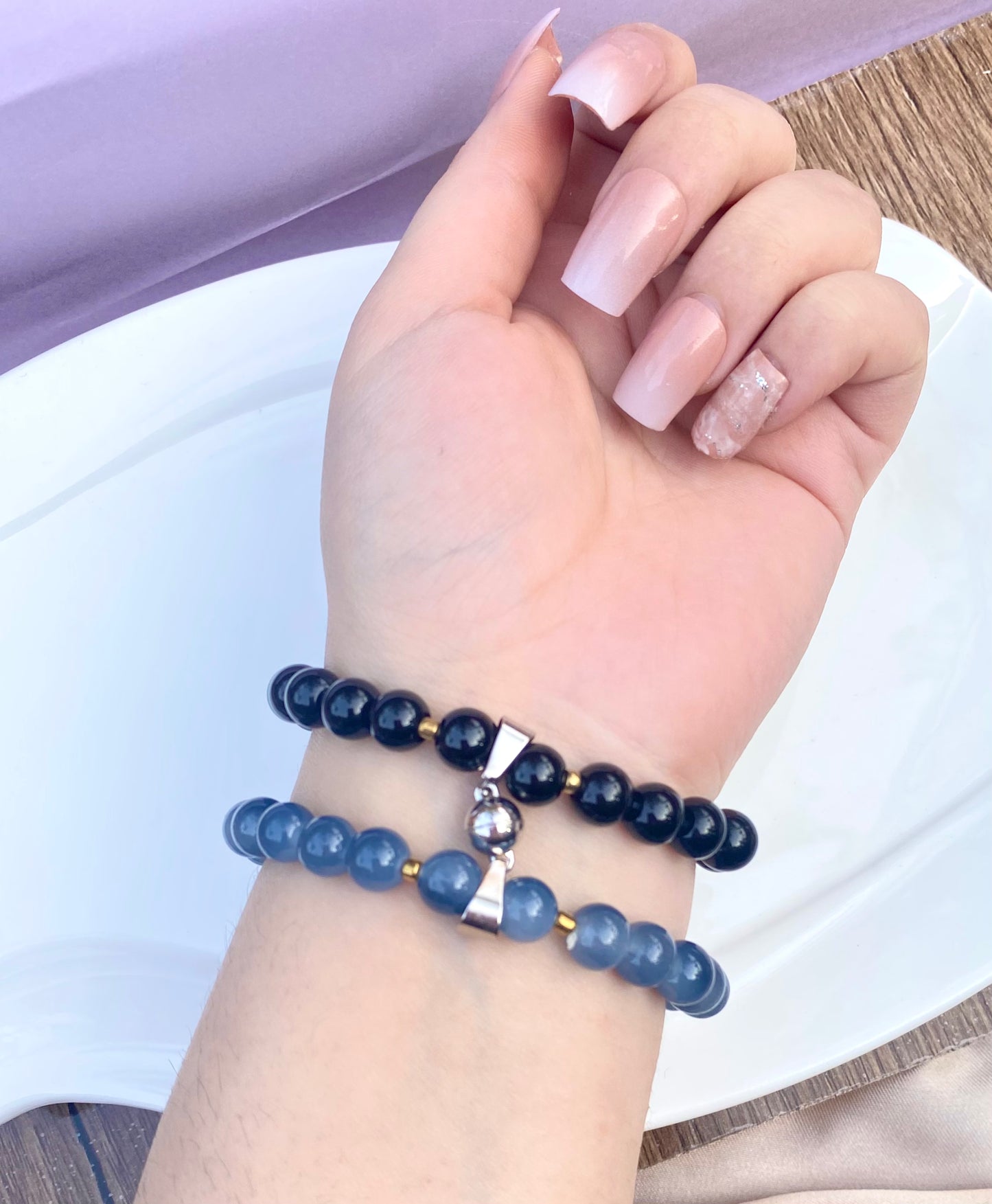 Magnet ball pair bracelets